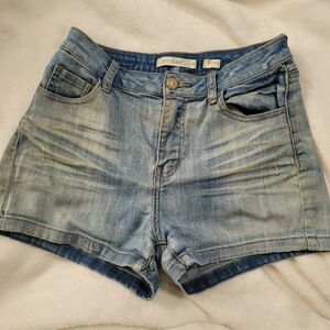 Stretch Denim Jean Shorts Women’s Size Medium Wash Blue Casual